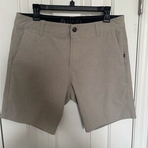 Vuori Aim Tan Flat Front Shorts Lightweight Chino